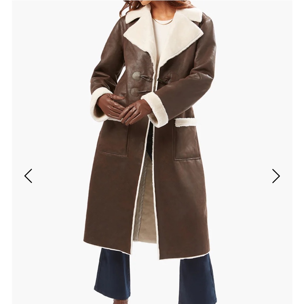 SUEDE BONDED FAUX FUR TRENCH COAT-weworewhat